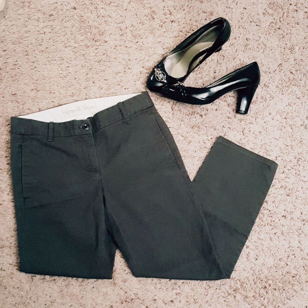 NWOT Bennet Chino J. Crew Charcoal Capris Pants